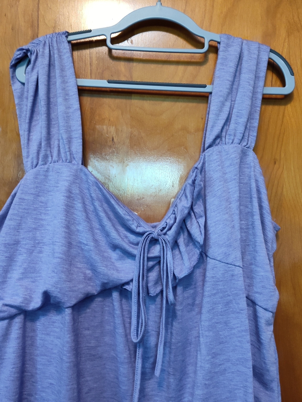 Rosegal Lavender Tie-Front Tank Top